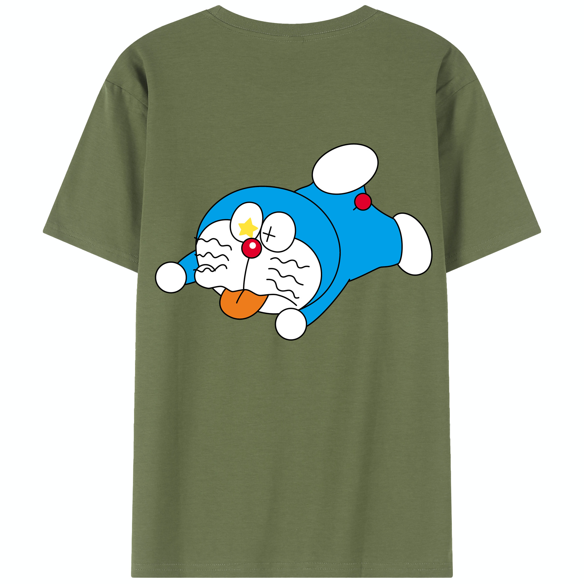 （画像用） ドラえもん Doraemon 綿100％半袖Tシャツ（背面プリント）
